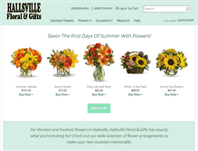 Tablet Screenshot of hallsvillefloral.com